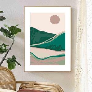 Mountain View Paint by Number Kit: DIY Oil Painting, Wall Decor