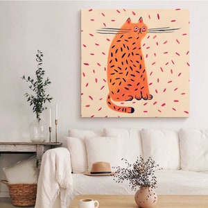 Big Cat Paint by Number- Paint by Number Kit Adult | DIY Oil Painting | DIY Kit - Minimalist Wall Art - Pet Art - Thansgiving Gift