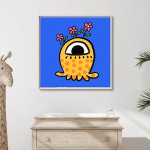 Paint by Number Kids-Joy&#39;s boutique X Sunshin-Cute Octopus Paint by Number Kit Adult |DIY Oil Painting| DIY Kit-Wall Art - Christmas GIft