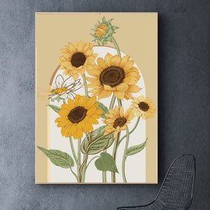 Sunflower Paint by Number - Paint by Number Kit Adult | DIY Oil Painting | DIY Kit - Handmade Wall Decor -Christmas GIft