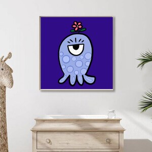 Paint by Number Kids-Joy&#39;s boutique X Sunshin-Cute Octopus Paint by Number Kit Adult |DIY Oil Painting| DIY Kit-Wall Art - Christmas GIft
