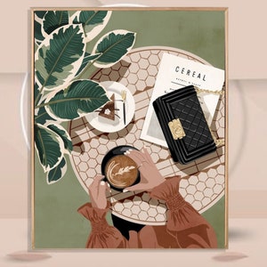 Modern Girl Paint by Number Kit: DIY Oil Painting, Wall Decor