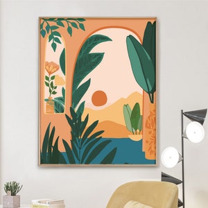 Modern Landscape Paint by Number Kit – DIY Wall Art