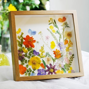 Pressed Flower Frame Custom Pressed Flower Art Dried Flower Art ...