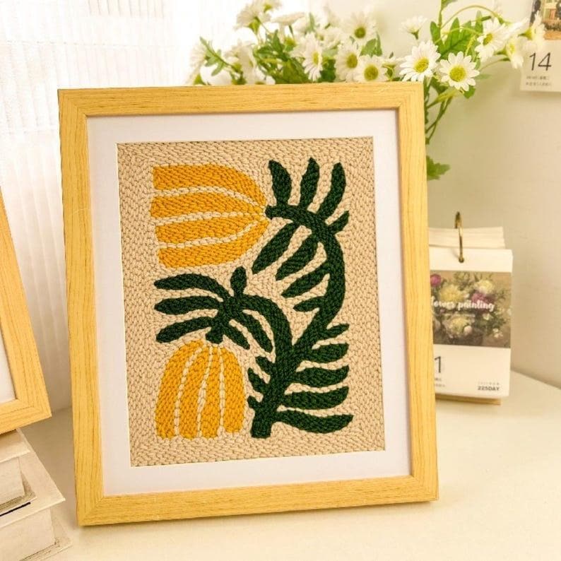 Floral Punch Needle Kit for Beginners: DIY Wall Decor (11.8"x10 ...