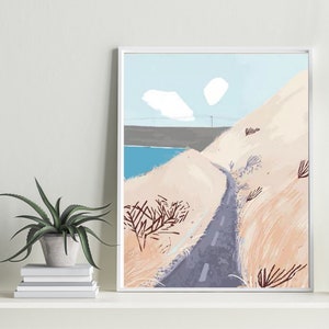 Minimalist Landscape Paint by Number Kit: DIY Oil Painting