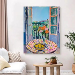 Minimalist Paint by Number Kit: DIY Matisse art hanging | stress-releasing activity, Wall Decor Painting