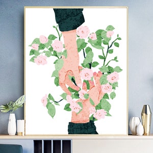 Flower Paint by Number - Paint by Number Kit Adult | DIY Oil Painting | DIY Kit - Handmade Wall Decor -Christmas GIft