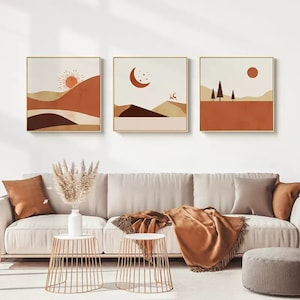 Mountain View Paint by Number Kit: Modern DIY Oil Painting