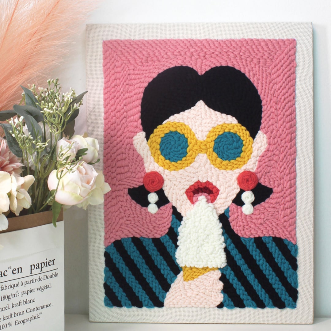 Beginner Punch Needle Kit: Minimalist DIY Wall Decor (12"x16") - Etsy
