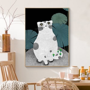 Cat Paint by Number -  Paint by Number Kit Adult | DIY Oil Painting | DIY Kit - Handmade Wall Decor -