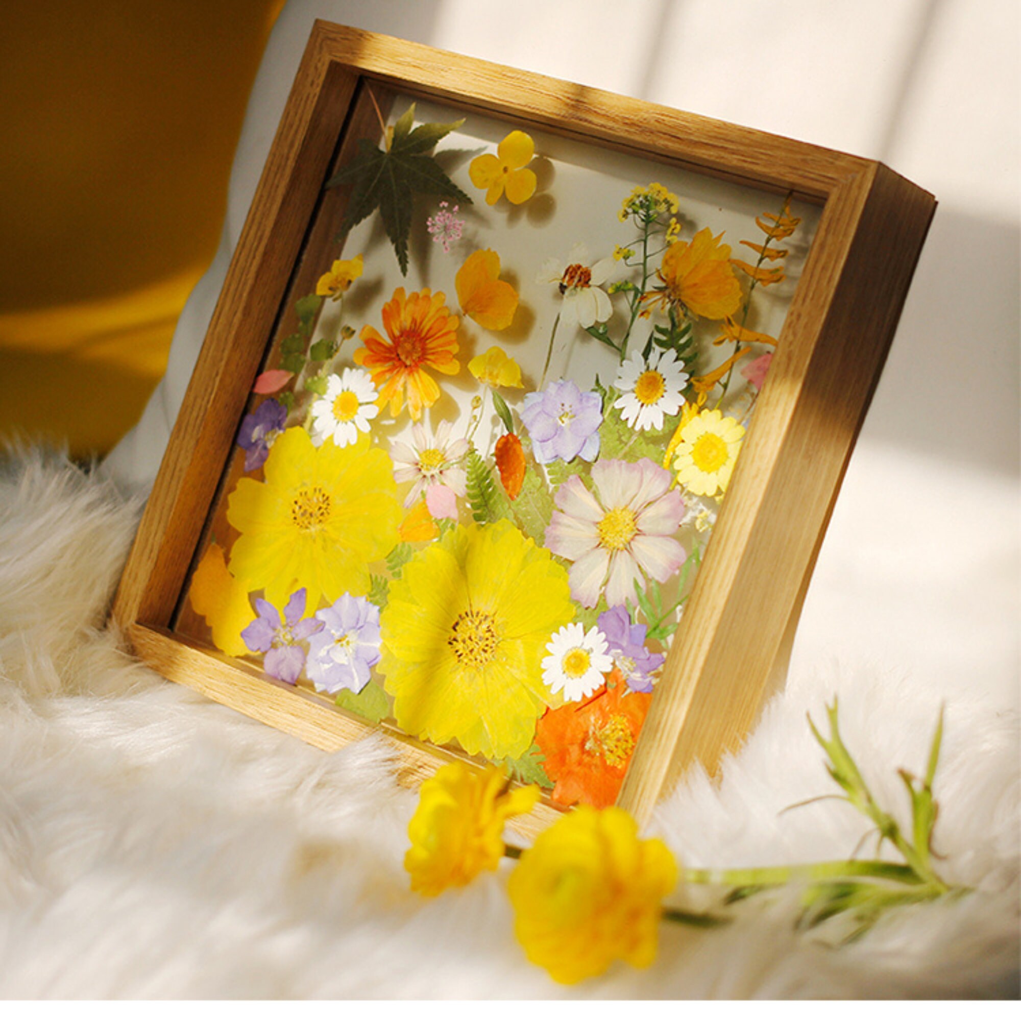 Pressed Flower Frame Custom Pressed Flower Art Dried Etsy