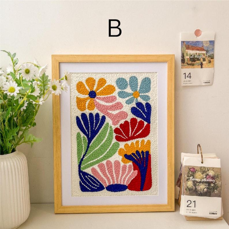 Floral Punch Needle Kit for Beginners: DIY Wall Decor (11.8"x10 ...