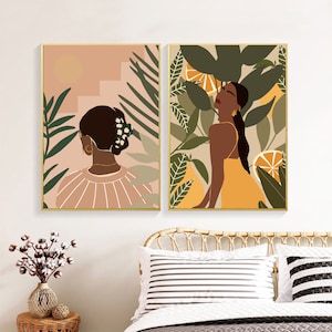 Girl Silhouette Paint by Number Kit: DIY Oil Painting, Wall Decor