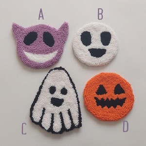 Halloween Punch Needle Coaster Kit: Beginner DIY Embroidery Craft