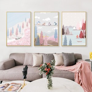 Mountain View Paint by Number Kit: DIY Oil Painting, Wall Decor