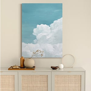 DIY Cloudscape Paint by Number Kit – Modern Handmade Wall Art