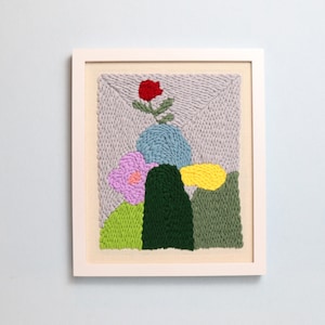Stanznadel Set für Anfänger: DIY minimalistisches Blumen Dekor (26x30cm)