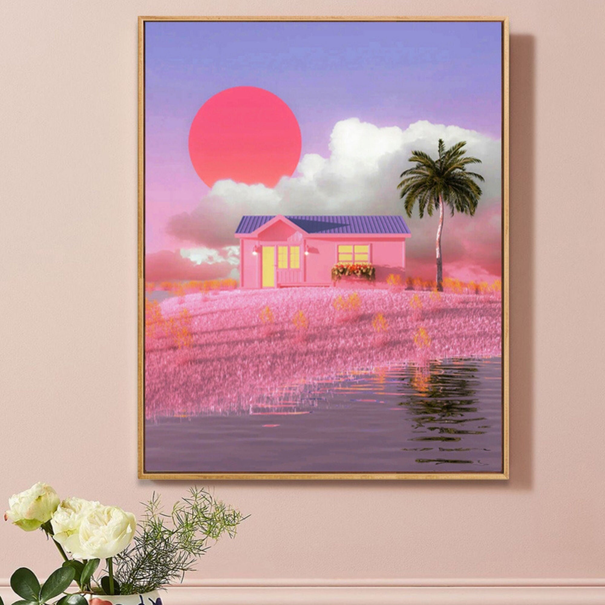 Mother/'s Day Gift Ideas Wall Decor Paint Together DIY Kit Summer Time Paint by Number Kit- Pleasing Adult Painting