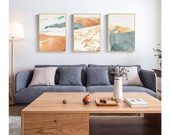 Minimalist Landscape Paint by Number Kit: DIY Oil Painting Wall Decor
