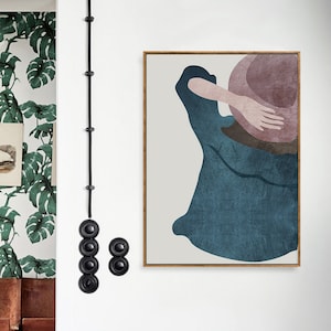 Minimalistische Frau Malen nach Zahlen Kit: DIY Ölgemälde Wanddekoration