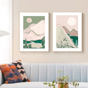 Mountain View Paint by Number Kit: DIY Oil Painting, Wall Decor