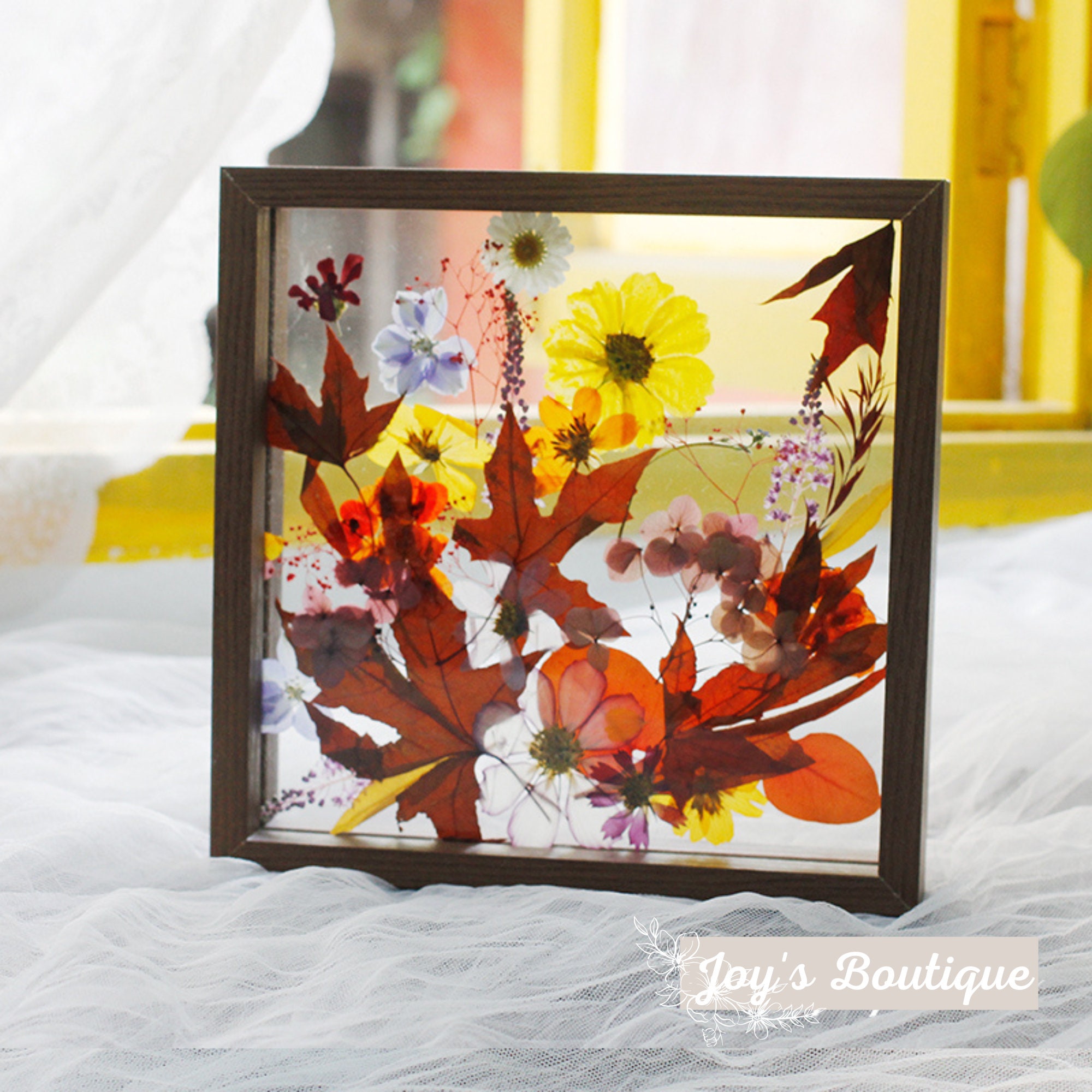 Dried Flowers Still Life Mandala Arrangement in Glass Frame Greeting Card  for Sale by Anna Grunduls