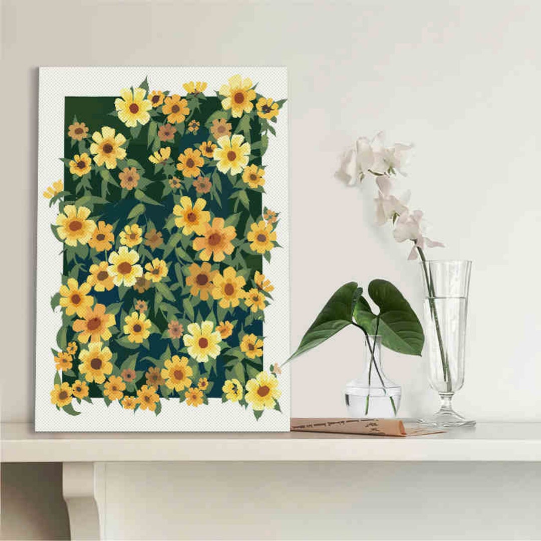 Daisy Paint by Number Paint by Number Kit Adult DIY Oil Painting DIY