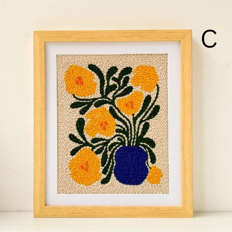 Floral Punch Needle Kit for Beginners: DIY Wall Decor (11.8"x10 ...