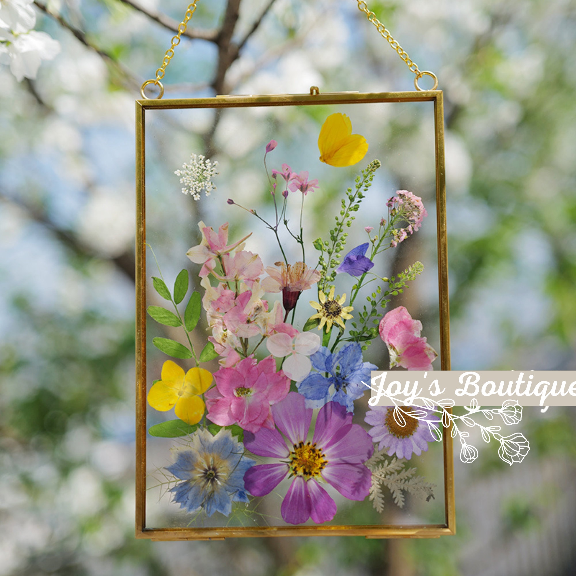 Pressed flower frame for decoration,Pressed flower art, Wall art decor –  Lokal Livin