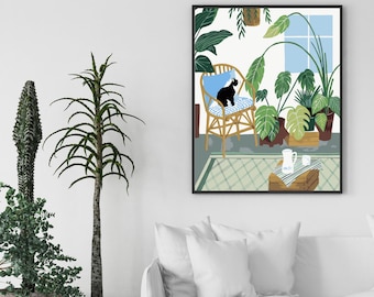 Cat Paint by Number Kit – DIY Oil Painting, Home Decor