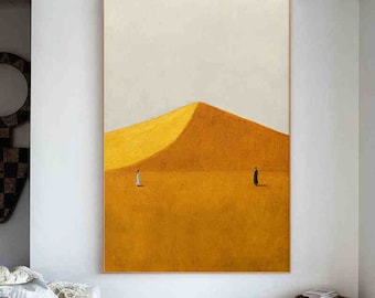 Minimalist Desert Scene Paint by Number Kit – DIY Oil Painting