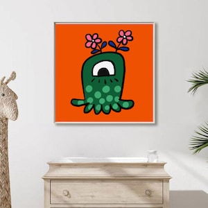 Malen nach Zahlen Kinder-Joy&#39;s Boutique X Sunshin-Cute Octopus Malen nach Zahlen Kit Erwachsene |DIY Ölgemälde| DIY Kit-Wandkunst - Weihnachtsgeschenk