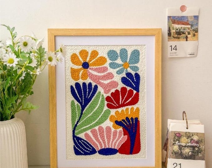 Punch Needle Kit for Beginners: DIY Wall Art (11.8"x10") | Christmas gift for her