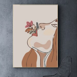 Minimalist Woman Paint by Number Kit: DIY Oil Painting, Handmade Home Decor