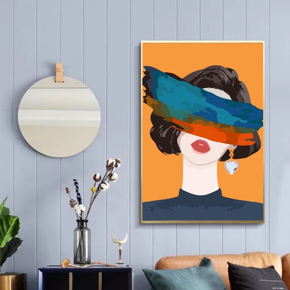 Modern Paint by Number Paint by Number Kit Adult DIY Oil Etsy