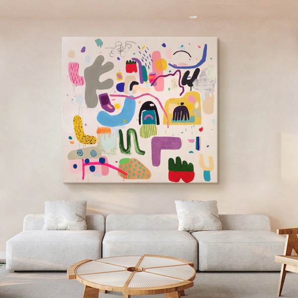 Floral Paint by Number Kit: DIY Oil Painting, Handmade Wall Decor
