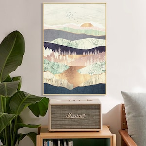 Minimalist Mountain Paint by Number Kit: DIY Oil Painting, Home Decor