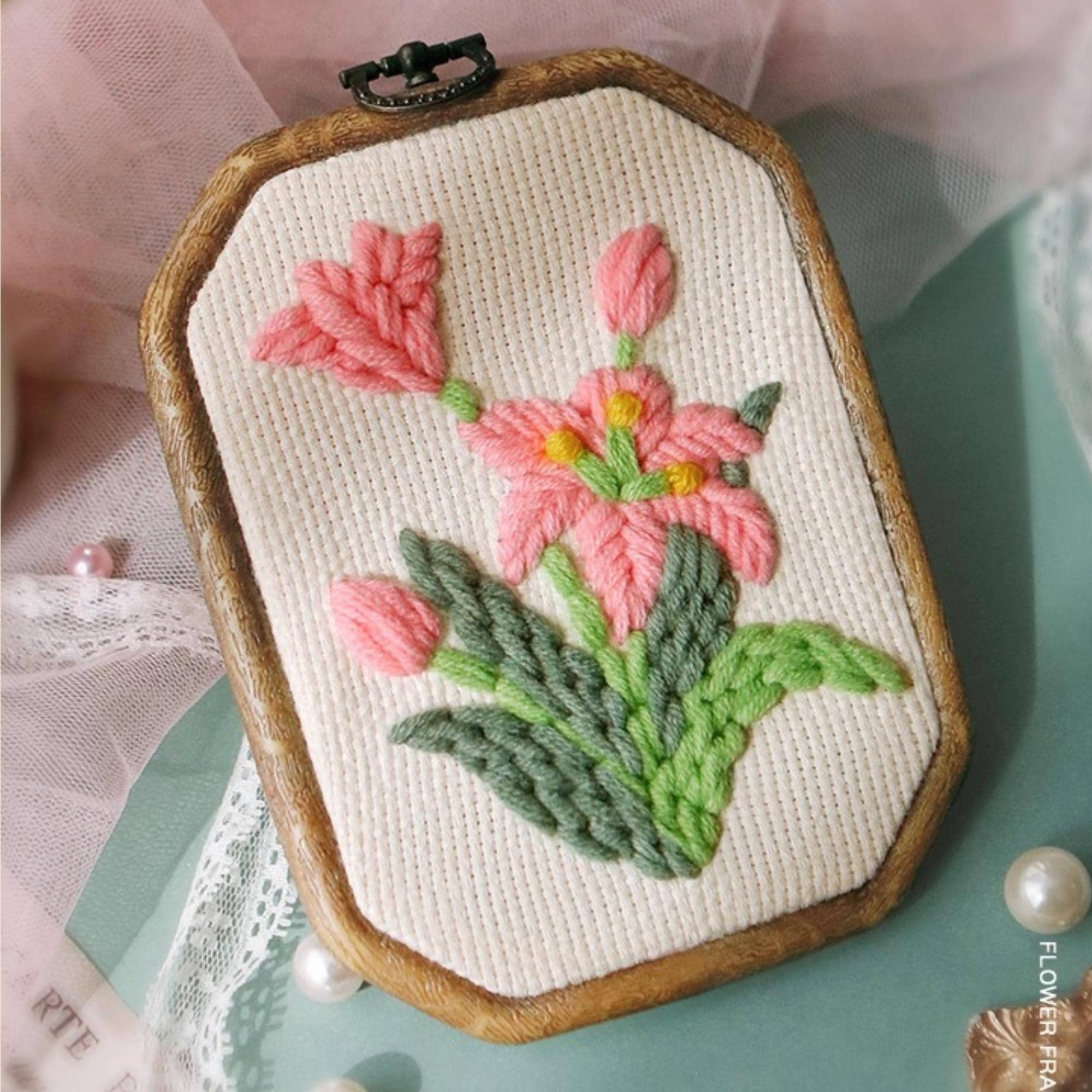 Floral Punch Needle Kit: DIY Embroidery Craft, Beginner Starter Set - Etsy