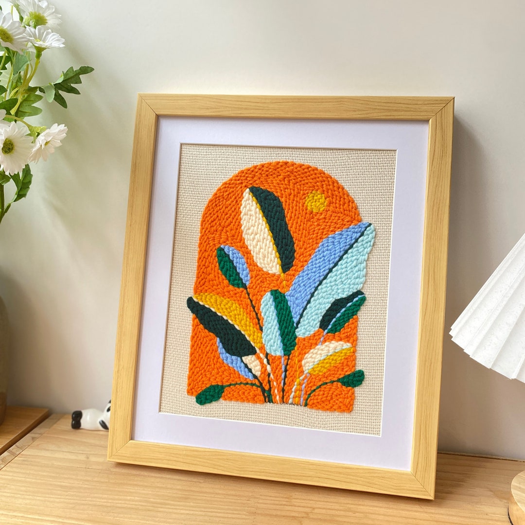 Floral Punch Needle Kit: Beginner DIY Wall Decor (11.8x10) | Mother's ...