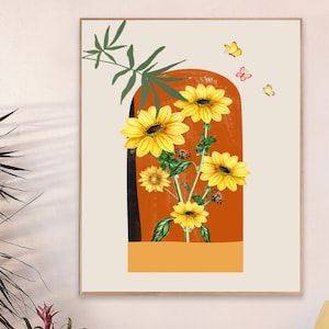 Sunflower Paint by Number - Paint by Number Kit Adult | DIY Oil Painting | DIY Kit - Handmade Wall Decor -Christmas GIft