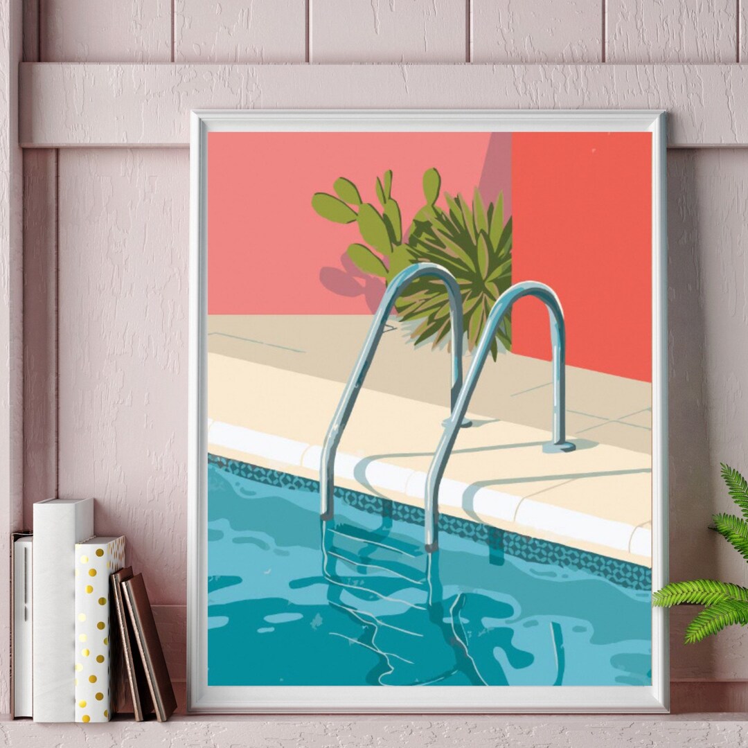Summer Pool Paint by Number Kit – DIY Oil Painting, Home Decor - Etsy