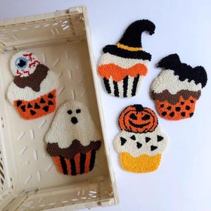 Halloween Punch Needle Coaster Kit: Beginner DIY Embroidery Craft