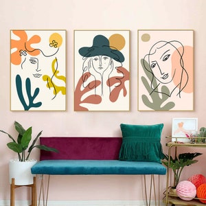 Abstract Paint by Number Kit: DIY Oil Painting, Minimalist Wall Decor