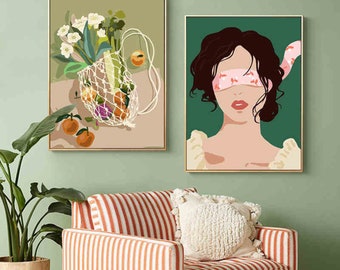 Minimalist Paint by Number Kit – DIY Oil Painting, Wall Decor