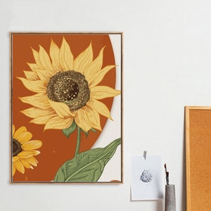 Sunflower Paint by Number - Paint by Number Kit Adult | DIY Oil Painting | DIY Kit - Handmade Wall Decor -Christmas GIft