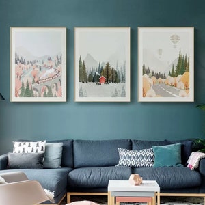 Morocco View Paint by Number Kit: DIY Oil Painting, Minimalist Decor