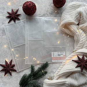10pcs Sleeve Set for 9x13 cm Photos | Sheets for Photo Albums | Refills for Slip In Albums | Clear Pages for 3,5"x5" Photos | Binder Pockets