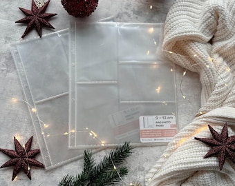 10pcs Sleeve Set for 9x13 cm Photos | Sheets for Photo Albums | Refills for Slip In Albums | Clear Pages for 3,5"x5" Photos | Binder Pockets