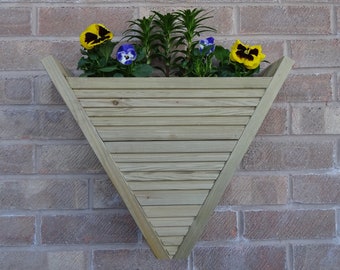 Wooden Garden Planter MEDIUM wall/fence Hanging